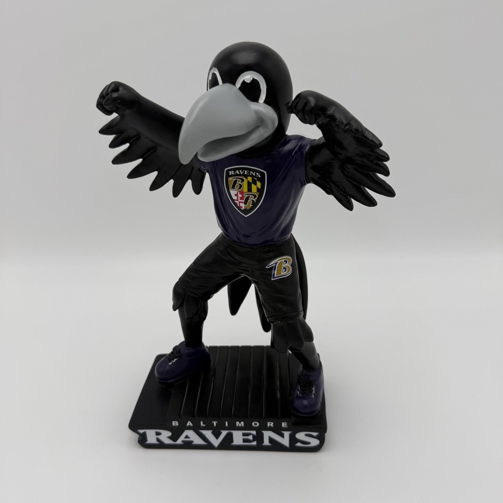 Baltimore Ravens Poe Mascot Statue NFL Team Sports America 12in Figurine Decor
